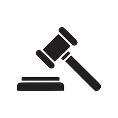 Illustration of a gavel, representing authority, order, and decisions in legal and auction settings, suitable for websites, presentations, and educational resources