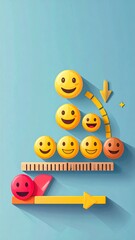 Smiley faces in pyramid