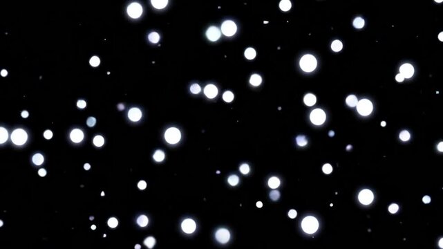 Celestial Dance: An abstract, captivating image that features an array of luminous, white orbs suspended against the stark canvas of a dark, infinite expanse, evoking feelings of wonder, tranquility.