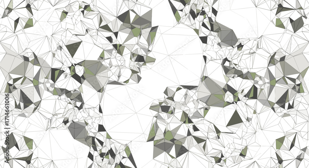 Aufkleber abstract polygonal pattern with geometric shapes and wireframe design