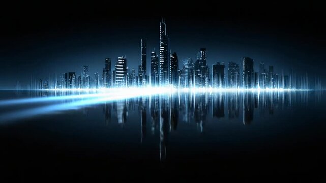 Cityscape reflection night