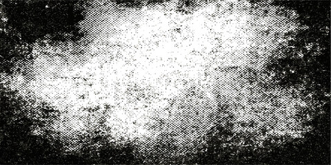 An abstract black and white grunge background with a cold, dirty, textured surface of frozen water and a paint splash