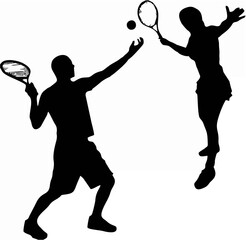 Vector silhouettes tennis..eps