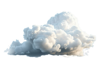 Majestic Cumulus Cloud Isolated on White Background