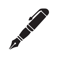 Vector art of a fountain pen this vector graphic represents elegant writing, calligraphy, and the art of penmanship, perfect for authors, designers, and anyone who appreciates the beauty of traditiona