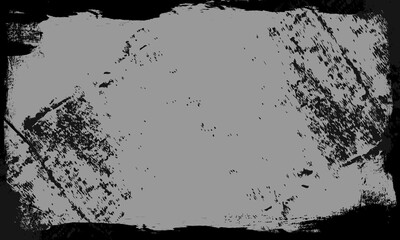 black ink brush painting blank frame border picture artistic grunge texture graphic element