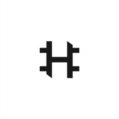Obraz premium Capital letter h design