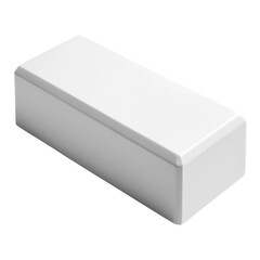 Naklejka premium Classic White Rectangular Eraser, clean. Perfect for school, office, art, and stationery product promotions.