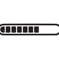 Vector art of loading bar vector icon progress indicator symbol mobile app interface sign simple flat design element for website or application