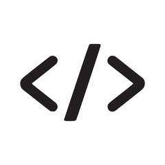 Obraz premium Vector art of coding symbol icon of software development, programming, and web design modern design for websites, apps, and presentations vector illustration