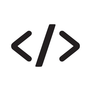 Vector art of coding symbol icon of software development, programming, and web design modern design for websites, apps, and presentations vector illustration