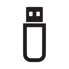 Illustration of a usb flash drive, depicting data storage, portability, and digital connectivity in a simple and modern design, suitable for technology and computer themes