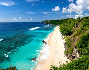 Fototapeta premium Panoramic view of a tropical beach