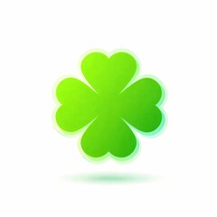 Irish Shamrock Clover Icon – St Patrick Flat Vector SVG PNG