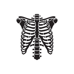 human bones silhouette ,human bones icon