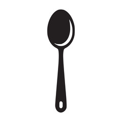 Vector art of spoon icon a simple, minimalist design featuring a spoon, perfect for culinarythemed projects, restaurant branding, or cookingrelated content clean and modern illustration
