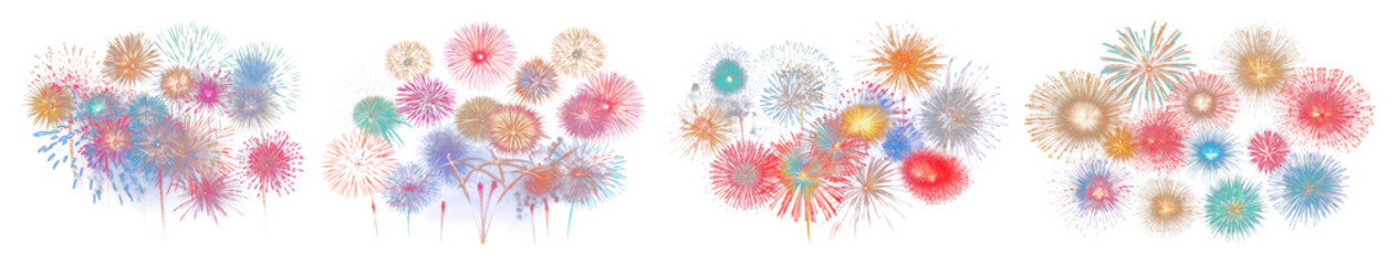 Vibrant festive fireworks display