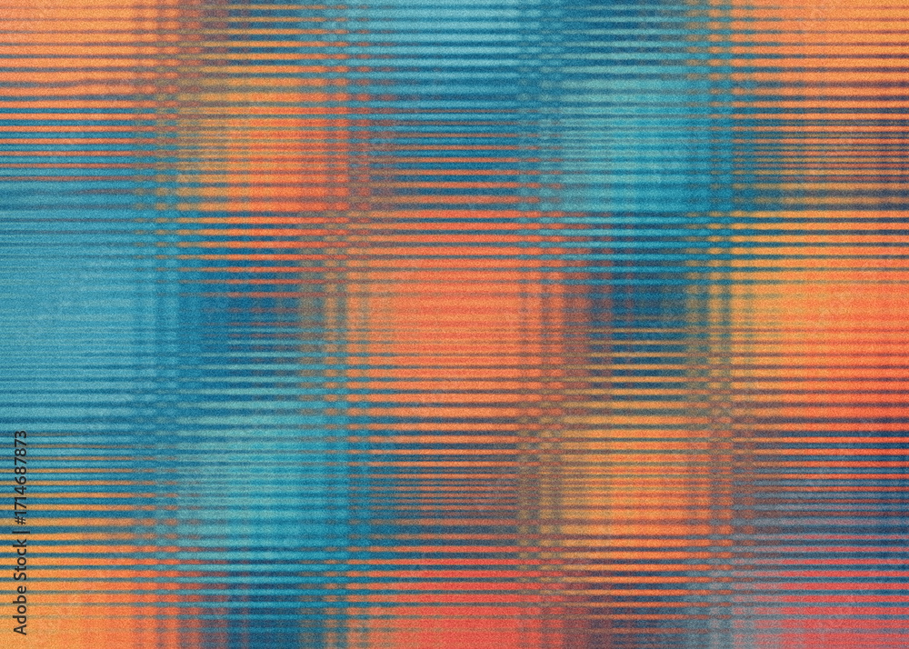 Aufkleber abstract horizontal stripes with warm and cool tones woven together, forming intersecting patterns, 
