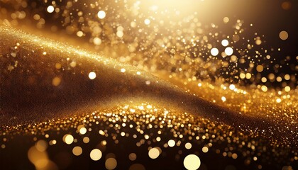 Obraz premium Gold Glitter Dots Abstract Background