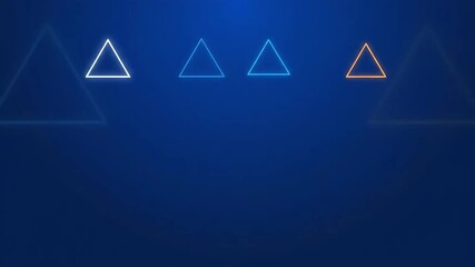 Abstract neon triangles moving upward video animated background loop seamlessly modern design - Powered by Adobe