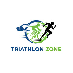 Obraz premium triathlon triathlete runner water marathon health cycle cycling sport athlete