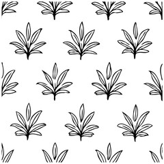 Elegant seamless botanical pattern with delicate leaves creates a visually appealing surface
