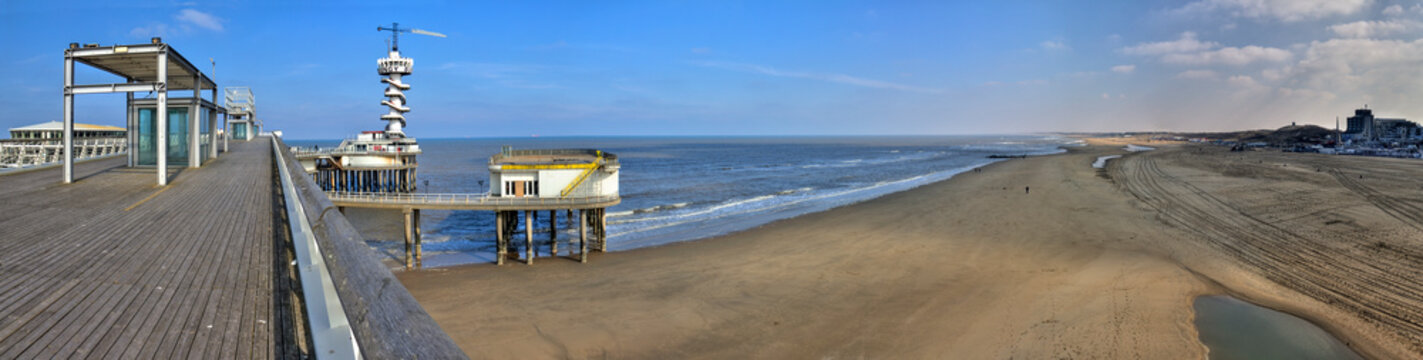 Scheveningen Pier and beach in The Hague, The Netherlands