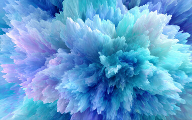 Vibrant and colorful abstract floral pattern with various shades