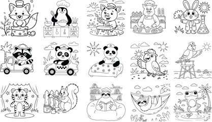 Cute Coloring Pages For kids, Bold And easy, Illustration, Art, Design