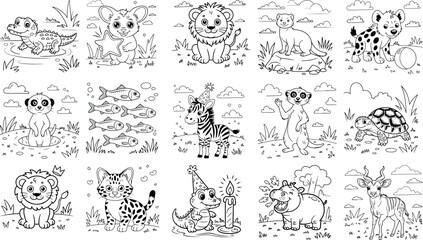 Cute Coloring Pages For kids, Bold And easy, Illustration, Art, Design