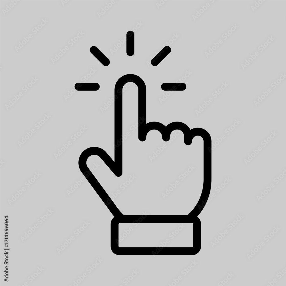 Aufkleber set of hand pointer symbol in trendy flat style. computer mouse click cursor. click cursor collectio