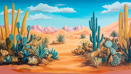 desert landscape illustration