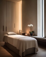 Tranquil Massage Therapy Room Minimalist Design for a Relaxing Treatment Experience