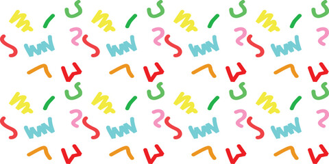 Seamless pattern with multicolored confetti. Vector illustration.