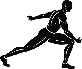 silhouette of a man running