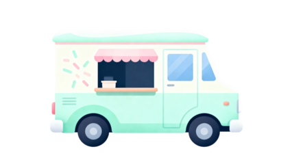 Colorful Food Truck with Stylish Design and Fun Decorations