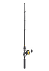 Obraz premium Vertical Illustration of a Modern Fishing Rod and Reel.