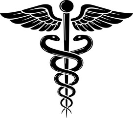 caduceus medical symbol, Caduceus  Clipart Vectors, caduceus medical symbol stock vector illustration, Print, Medicine, Pharmacy, Sign, Prescription Medicine, Healthcare And Medicine - Vector