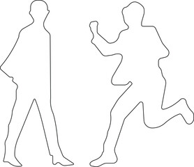 Art & IllustrationRunning people of all ages are jogging icon set.Fitness workout women and men of all ages. Editable Stroke. Pixel Perfect. For Mobile and Web icon set.