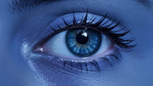 Krishna's Janmashtami Gaze Mesmerizing Blue Eye Captures the Essence of Divine Love and Celebration