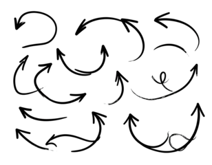 Abstract, dark, swirling shapes with speckles