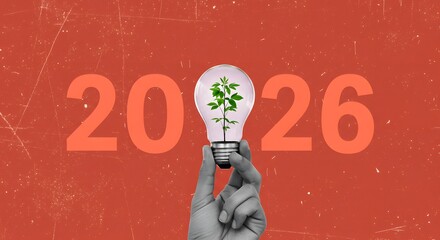 Hand Holding Light Bulb with Plant Sprout in 2026: Sustainable Business and Eco-Friendly Innovation Concept