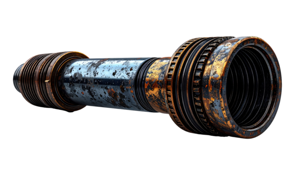 Rusty industrial pipe, detailed