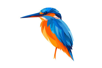 blue heron isolated on white