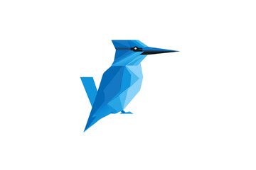 blue bird isolated on white background