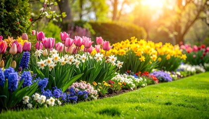 Beautiful well-kept spring garde