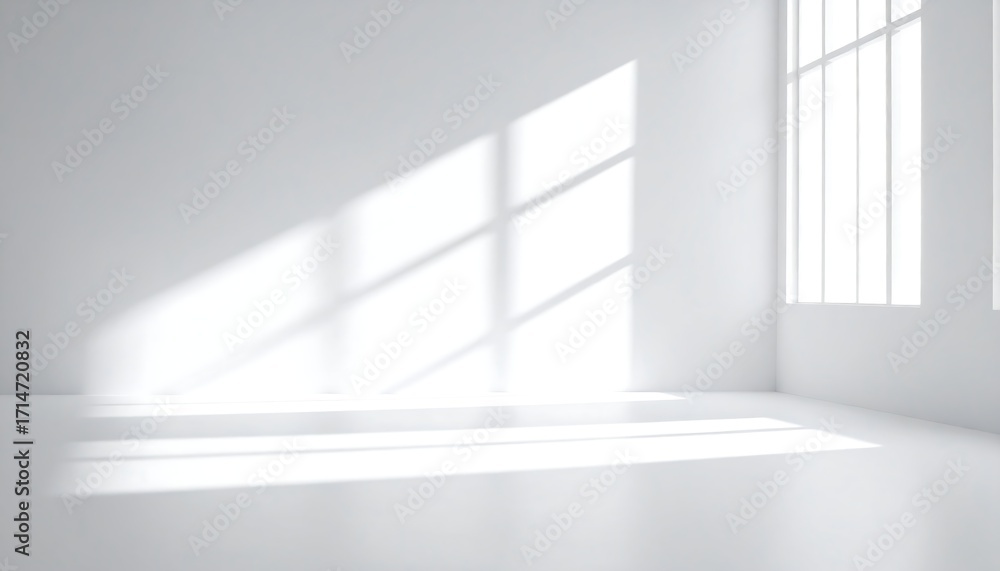 Poster empty gray studio room with abstract white background and blurred backdrop for product presentation,