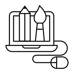 Web and Design Development or Graphics Design Line Icons and illustrations Pack