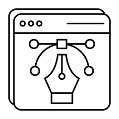 Web and Design Development or Graphics Design Line Icons and illustrations Pack