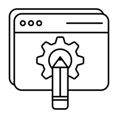 Web and Design Development or Graphics Design Line Icons and illustrations Pack